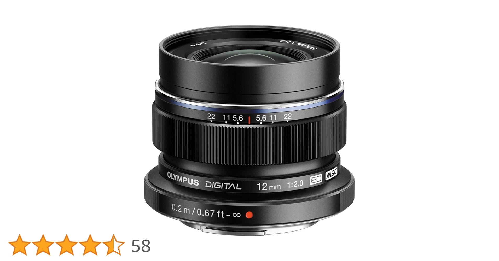 Olympus Lente M.Zuiko Digital ED 12 mm F2.0, para micro